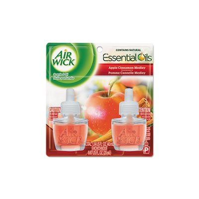 Scented Oil Refill, Warming - Apple Cinnamon Medley, 0.67oz, Orange, 2 / Pack