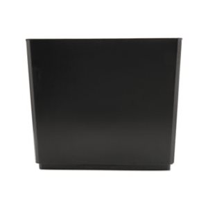 Designer 2 Wastebasket, Rectangular, Plastic, 6.5gal, Black