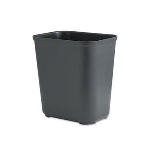 Fire-Resistant Wastebasket, Rectangular, Fiberglass, 7gal, Black