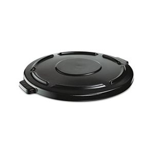 Vented Round Brute Lid, 24 1 / 2 x 1 1 / 2, Black