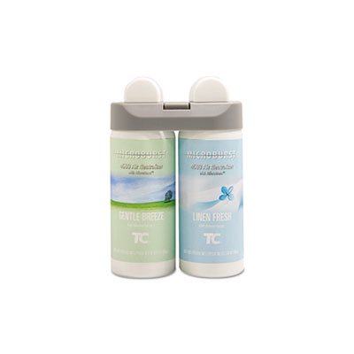 Microburst Duet Refills, Gentle Breeze / Linen Fresh, 3oz, 4 / Carton