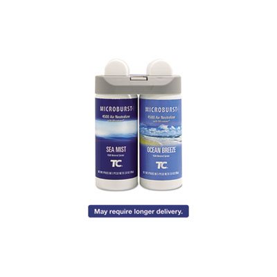 Microburst Duet Refills, Sea Mist / Ocean Breeze, 3oz, 4 / Carton