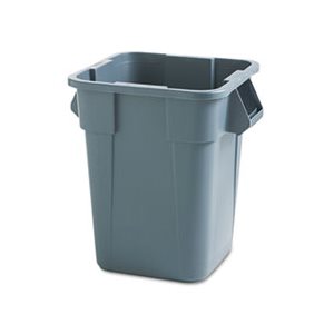 Brute Container, Square, Polyethylene, 40gal, Gray