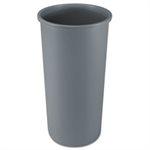 Untouchable Waste Container, Round, Plastic, 22gal, Gray