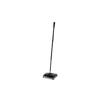 Floor & Carpet Sweeper, Plastic Bristles, 44" Handle, Black / Gray