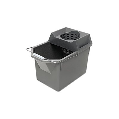 Pail / Strainer Combination, 15qt, Steel Gray