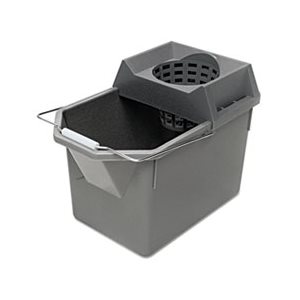 Pail / Strainer Combination, 15qt, Steel Gray