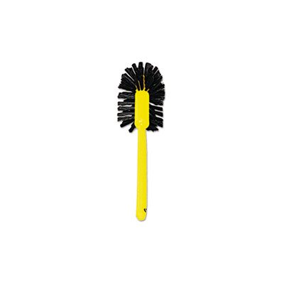 Commercial-Grade Toilet Bowl Brush, 17" Long, Plastic Handle, Yellow