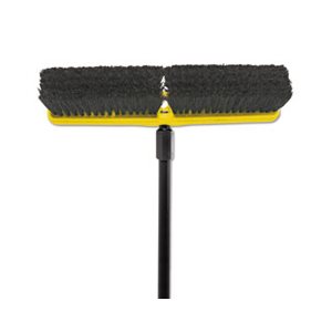 Tampico-Bristle Medium Floor Sweep, 18"Brush,3"Bristles, Black