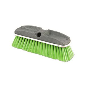 Synthetic-Fill Wash Brush, 10" Yellow Plastic Block