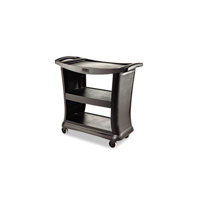 Executive Service Cart, Three-Shelf, 20-1 / 3w x 38-9 / 10d, Black