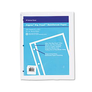 Rip Proof 20-lb, Reinforced Filler Paper, Unruled, 11 x 8-1 / 2, WE, 100 Sheets / Pk