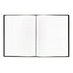 Business Notebook w / Black Cover, College Rule, 9 1 / 4 x 7 1 / 4, 192 Sheets