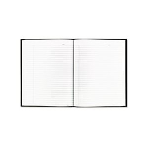 Business Notebook w / Black Cover, College Rule, 9 1 / 4 x 7 1 / 4, 192 Sheets