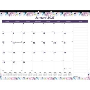 Monthly Deskpad Calendar, Chipboard, Geometric, 22 x 17, 2024