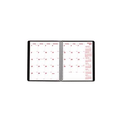 Essential Collection 14-Month Ruled Planner, 8 7 / 8 x 7 1 / 8, Black 2023-2025