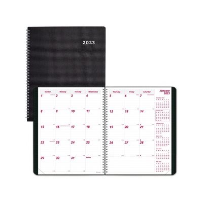 DuraFlex 14-Month Planner, 8 1 / 2 x 11, Black 2023-2025