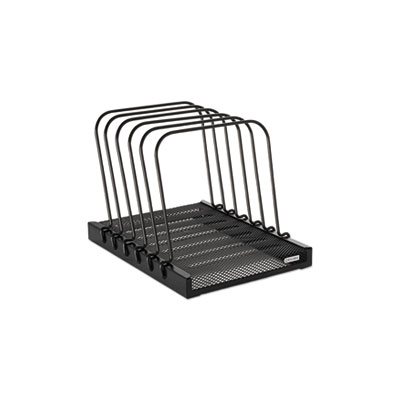 Mesh Flip File Folder Sorter, Five Sections, Black, 10 1 / 4 x 7 1 / 2 x 7 1 / 2