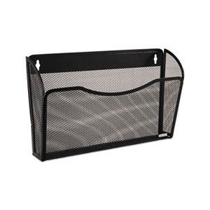 Single Pocket Wire Mesh Wall File, Letter, Black