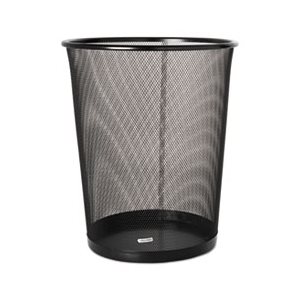 4 1 / 2 Gallon Steel Black Round Mesh Trash Can