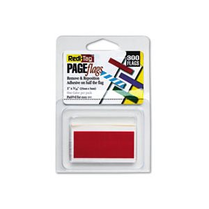 Removable / Reusable Page Flags, Red, 300 / Pack