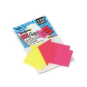 SeeNotes Transparent-Film Arrow Page Flags, Neon Assorted, 60 / Pad, 2 Pads