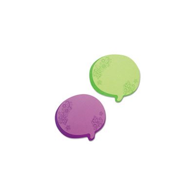 Thought Bubble Notes, 2 3 / 4 x 3, Green / Purple, 75-Sheet Pads, 2 / Set