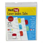 Laser Printable Index Tabs, 1 1 / 8 x 1 1 / 4, 5 Colors, 375 / Pack
