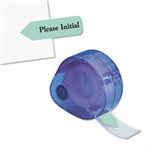 Arrow Message Page Flags in Dispenser, "Please Initial", Mint, 120 / Dispenser