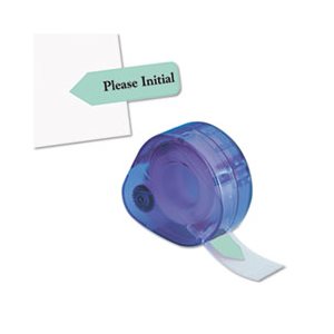 Arrow Message Page Flags in Dispenser, "Please Initial", Mint, 120 / Dispenser