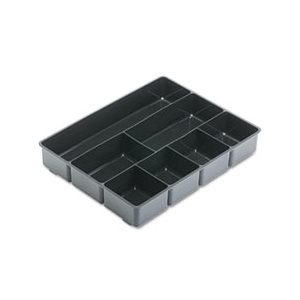 Extra Deep Desk Drawer Director Tray, Plastic, Black