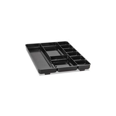 Regeneration Nine-Section Drawer Organizer, Plastic, Black