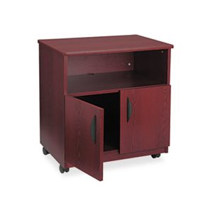 Laminate Machine Stand w / Open Compartment, 28w x 19-3 / 4d x 30-1 / 2h, Mahogany