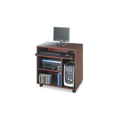 Ready-to-Use PC Workstation, 31-3 / 4w x 19-3 / 4d x 31-1 / 2h, Mahogany Laminate Top