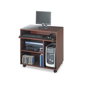 Ready-to-Use PC Workstation, 31-3 / 4w x 19-3 / 4d x 31-1 / 2h, Mahogany Laminate Top