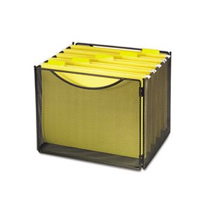 Desktop File Storage Box, Steel Mesh, 12-1 / 2w x 11d x 10h