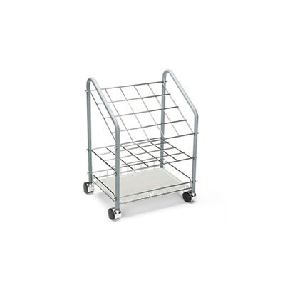 Wire Roll / File, 20 Compartments, 18w x 12-3 / 4d x 24-1 / 2h, Gray