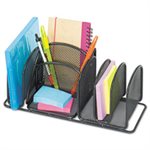 Deluxe Organizer, Six Compartments, Steel, 12 1 / 2 x 5 1 / 4 x 5 1 / 4