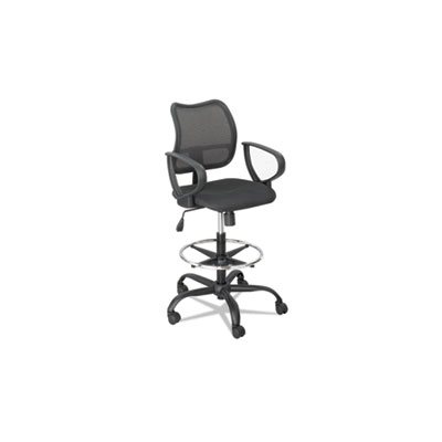 Vue Series Mesh Extended Height Chair, Acrylic Fabric Seat, Black