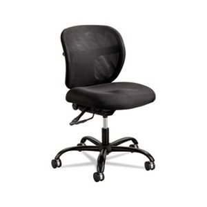 Vue Intensive Use Mesh Task Chair, Polyester Seat, Black