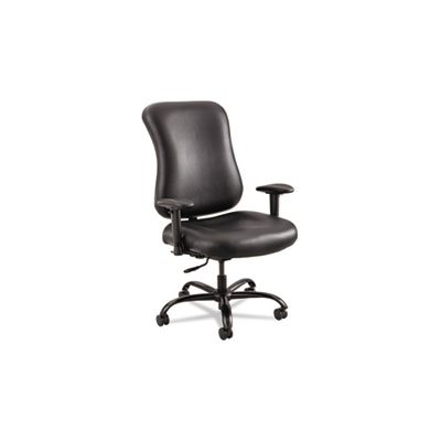 Optimus High Back Big & Tall Chair, 400-lb. Capacity, Black Leather