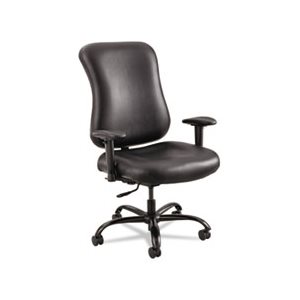 Optimus High Back Big & Tall Chair, 400-lb. Capacity, Black Leather