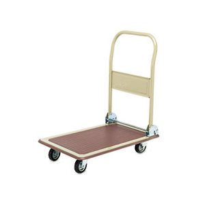 FoldAway Platform Trucks, 700lb, 18 1 / 2" x 28 1 / 2" x 32", Tropic Sand / Brown