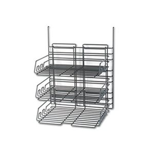 Panelmate Triple-Tray Organizer, 13 1 / 2 x 17 1 / 4, Charcoal Gray