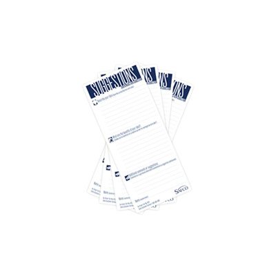 Suggestion Box Cards, 3-1 / 2 x 8, White, 25 Cards / Pack