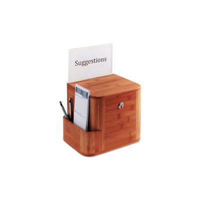 Bamboo Suggestion Box, 10 x 8 x 14, Cherry