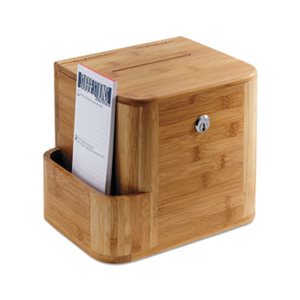 Bamboo Suggestion Box, 10 x 8 x 14, Natural