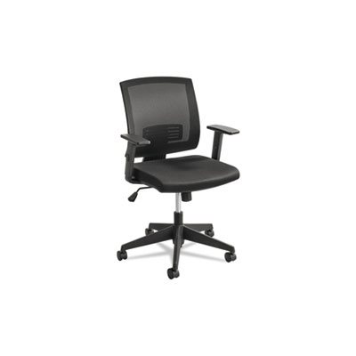 CHAIR, MEZZO SERIES TASK MESH BACK UUPOLSTERED SEAT BLACK SE