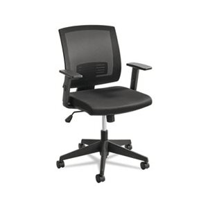 CHAIR, MEZZO SERIES TASK MESH BACK UUPOLSTERED SEAT BLACK SE