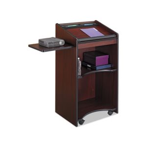 Executive Mobile Lectern, 25-1 / 4w x 19-3 / 4d x 46h, Mahogany